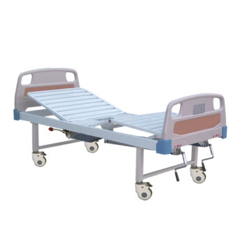 (A-192) Cama de hospital manual de doble función móvil con el pote de la cámara y la cabeza de la cama del ABS